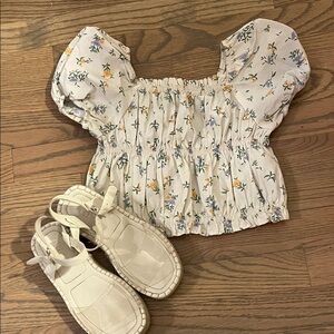 Kids Zara top and sandals